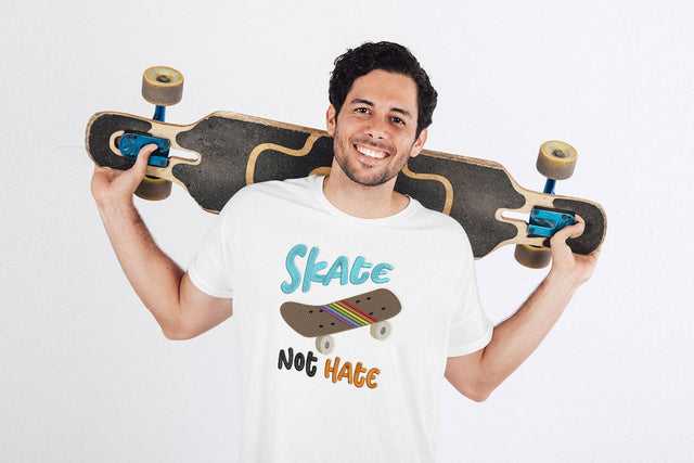 Skate Not Hate Skateboard Embroidery Embroidery/Applique DESIGNS Risa Rocks It 