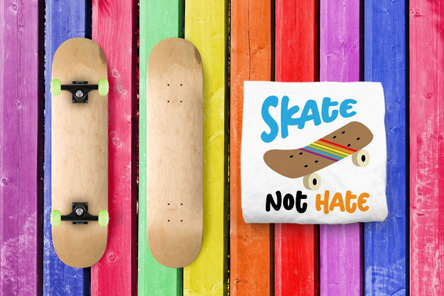 Skate Not Hate Skateboard SVG SVG Risa Rocks It 