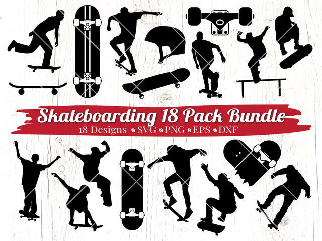 Skateboarding SVG Bundle SVG Caffeinated SVGs 