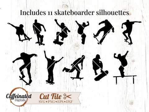 Skateboarding SVG Bundle SVG Caffeinated SVGs 