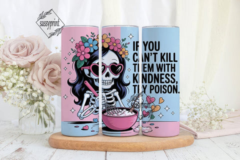 Skeleton Baker 20oz Tumbler Wrap Sublimation sassyprint 