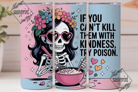 Skeleton Baker 20oz Tumbler Wrap Sublimation sassyprint 
