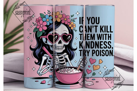 Skeleton Baker 20oz Tumbler Wrap Sublimation sassyprint 