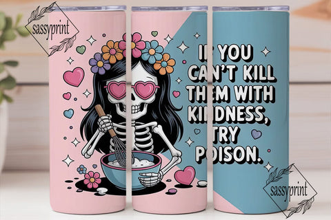 Skeleton Baker 20oz Tumbler Wrap Sublimation sassyprint 