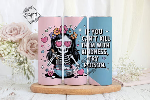 Skeleton Baker 20oz Tumbler Wrap Sublimation sassyprint 