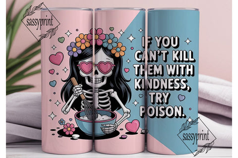 Skeleton Baker 20oz Tumbler Wrap Sublimation sassyprint 