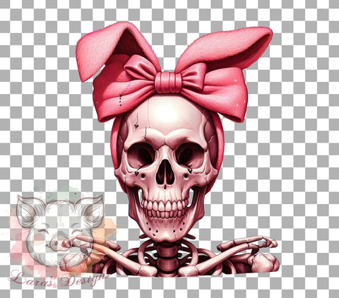 Skeleton Bunny, Spooky Easter, Halloween Bunny, Easter Clipart, Digital Download, Sublimation Design, Cute Skeleton Art, Oddity Decor Sublimation Lara' s Designs 
