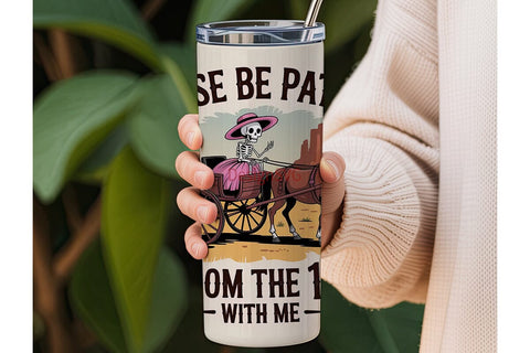 Skeleton Carriage 20oz Tumbler Wrap Sublimation DesignSVG 