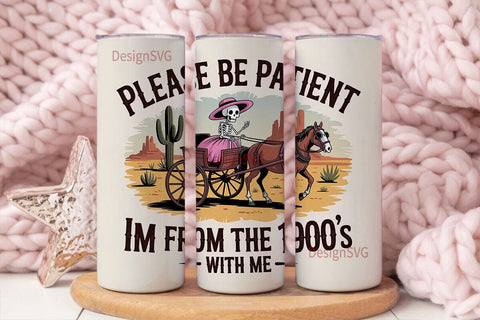 Skeleton Carriage 20oz Tumbler Wrap Sublimation DesignSVG 