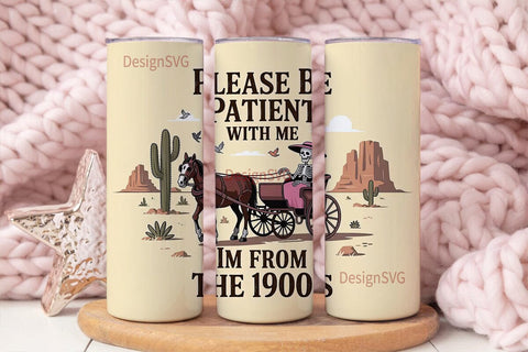 Skeleton Carriage 20oz Tumbler Wrap Sublimation DesignSVG 