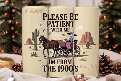 Skeleton Carriage 20oz Tumbler Wrap Sublimation DesignSVG 