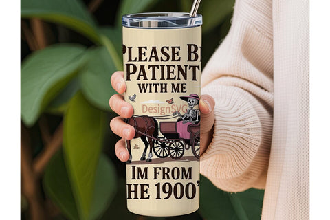 Skeleton Carriage 20oz Tumbler Wrap Sublimation DesignSVG 