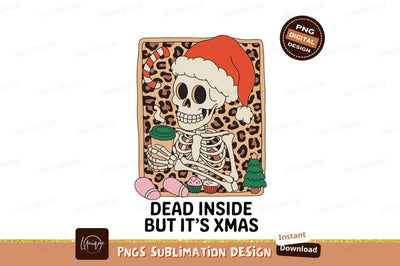 Skeleton Christmas Coffee Cup Slippers Tree image Sublimation Designangry 