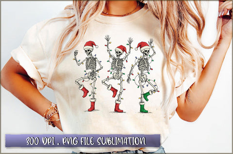 Skeleton Christmas Dancing Sublimation Sublimation Shetara Begum 
