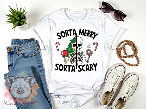 Skeleton Christmas, Scary Christmas PNG, Halloween Meets Christmas, Funny Skeleton, Holiday Humor, Quirky Christmas Design, Festive Skeleton Clipart, Digital Download Sublimation Lara' s Designs 