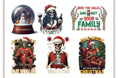 Skeleton Christmas Sublimation Bundle Sublimation Shetara Begum 