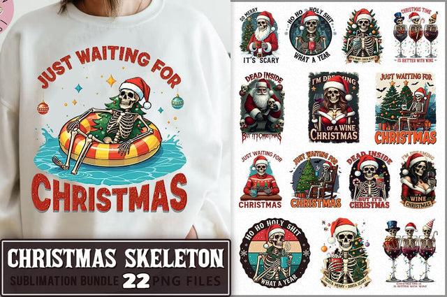Skeleton Christmas Sublimation Bundle Sublimation Shetara Begum 