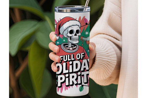 Skeleton Christmas Tumbler Wrap Sublimation DesignSVG 