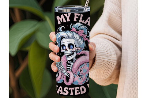 Skeleton Coffee Tumbler Wrap Sublimation DesignSVG 