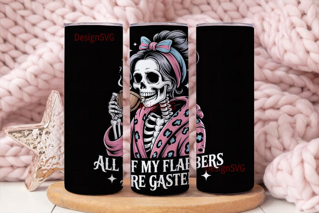 Skeleton Coffee Tumbler Wrap Sublimation DesignSVG 