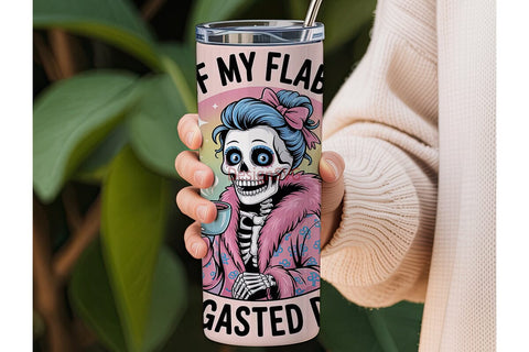 Skeleton Coffee Tumbler Wrap Sublimation DesignSVG 