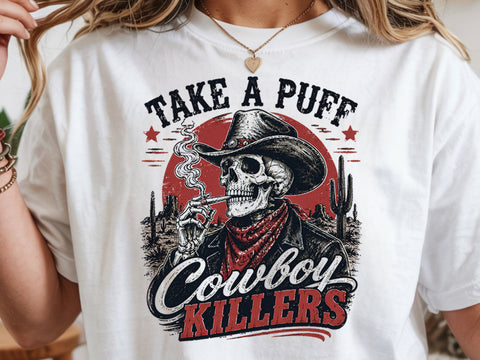 Skeleton cowboy Png, Retro western design PNG SVG DesignDestine 