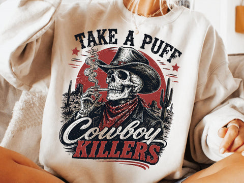 Skeleton cowboy Png, Retro western design PNG SVG DesignDestine 