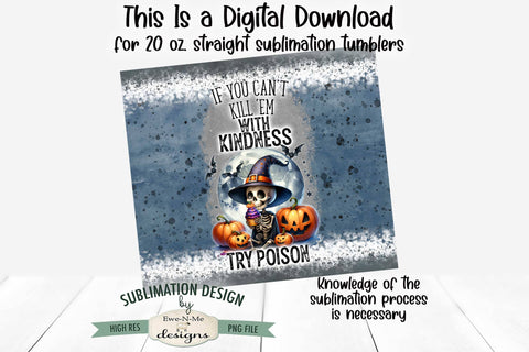 Skeleton Cupcake Poison | Seamless 20 oz Tumbler Design Sublimation Ewe-N-Me Designs 