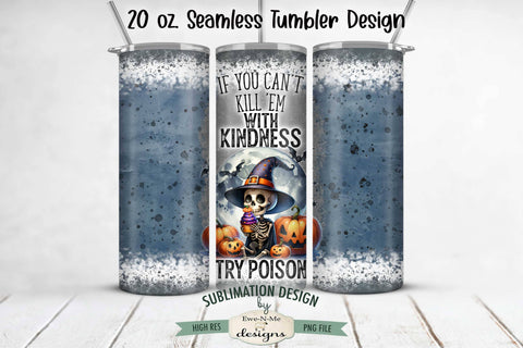 Skeleton Cupcake Poison | Seamless 20 oz Tumbler Design Sublimation Ewe-N-Me Designs 