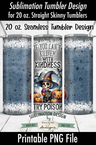 Skeleton Cupcake Poison | Seamless 20 oz Tumbler Design Sublimation Ewe-N-Me Designs 