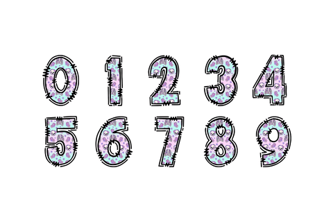 Skeleton Floral Alphabet PNG, Pastel Doodle Letters Sublimation BijouBay 