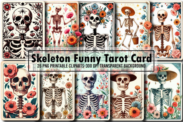 Skeleton Funny Tarot Card Sublimation Sublimation designartist 
