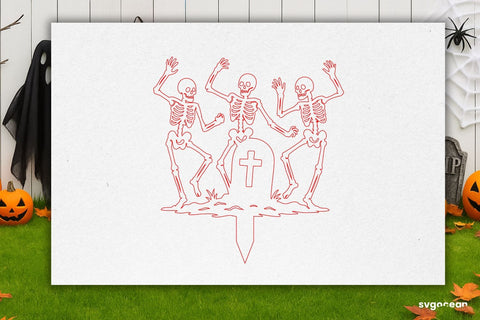 Skeleton Garden Stake Laser Cut SVG SvgOcean 