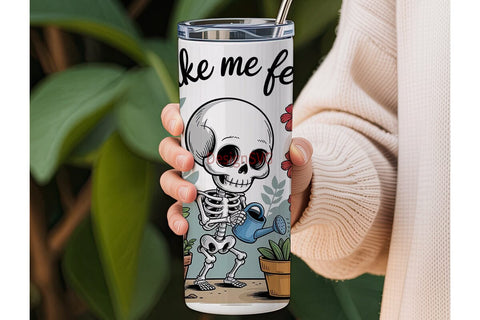 Skeleton Gardener 20oz Tumbler Wrap Sublimation DesignSVG 