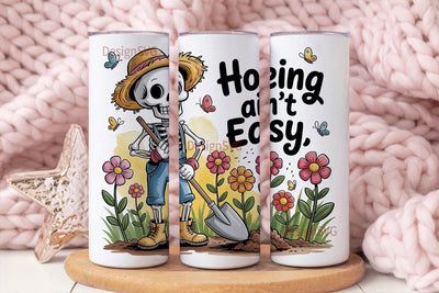Skeleton Gardener 20oz Tumbler Wrap Sublimation DesignSVG 