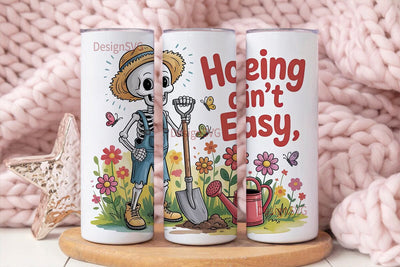 Skeleton Gardener 20oz Tumbler Wrap Sublimation DesignSVG 
