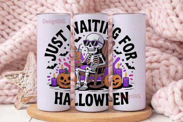 Skeleton Halloween Tumbler Wrap Sublimation DesignSVG 