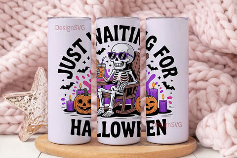 Skeleton Halloween Tumbler Wrap Sublimation DesignSVG 