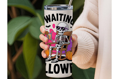 Skeleton Halloween Tumbler Wrap Sublimation DesignSVG 