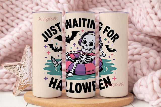 Skeleton Halloween Tumbler Wrap Sublimation DesignSVG 