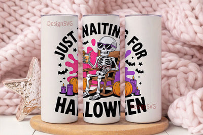 Skeleton Halloween Tumbler Wrap Sublimation DesignSVG 
