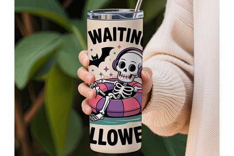 Skeleton Halloween Tumbler Wrap Sublimation DesignSVG 