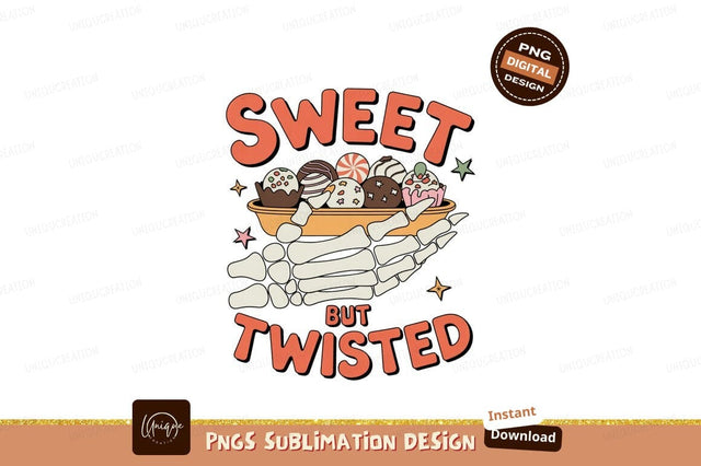 Skeleton hand holding sweet treats sweets candy Sublimation Designangry 