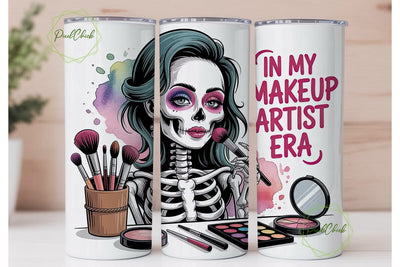 Skeleton Makeup Artist 20oz Tumbler Sublimation PixelChick 