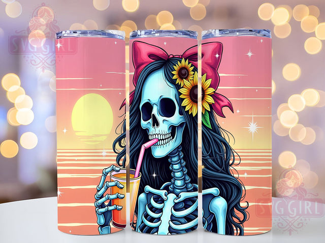 Skeleton Mom Gothic Coffee Tumbler Wrap, Coffee Lover Wrap, Sunflower Sublimation, Gothic Coffee Cup, Spooky Mom Mug, Halloween Coffee Design, Dark Aesthetic Tumbler Sublimation SvggirlplusArt 