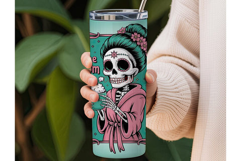 Skeleton Mom Tumbler Wrap PNG Sublimation DesignSVG 
