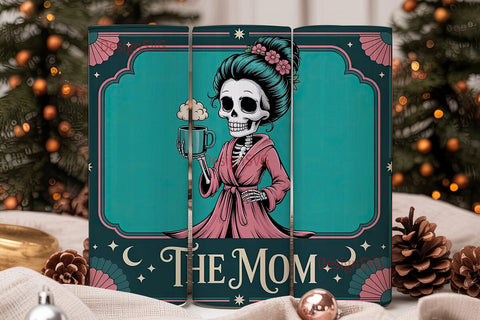 Skeleton Mom Tumbler Wrap PNG Sublimation DesignSVG 