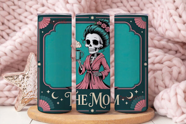 Skeleton Mom Tumbler Wrap PNG Sublimation DesignSVG 