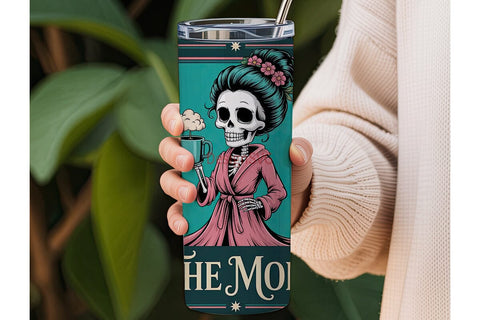 Skeleton Mom Tumbler Wrap PNG Sublimation DesignSVG 