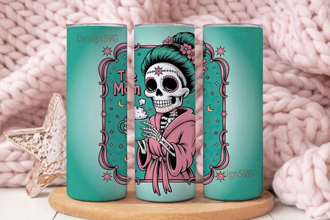 Skeleton Mom Tumbler Wrap PNG Sublimation DesignSVG 